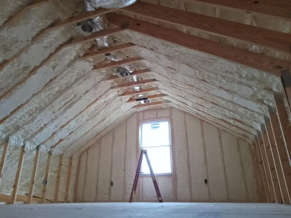 Spray foam roofing application for Crawl Space Insulation project in Collegedale